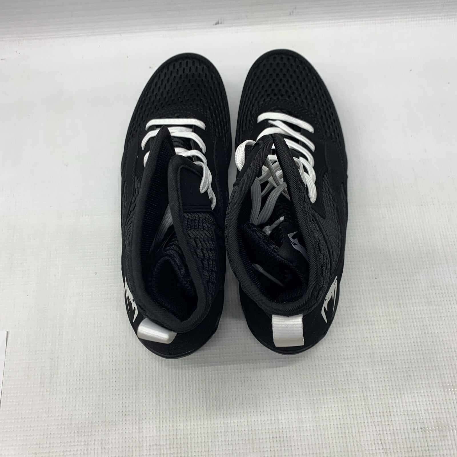 Venum Contender Men’s 8 High Top Boxing/MMA Shoes Black/White Mid-cut Lace-up