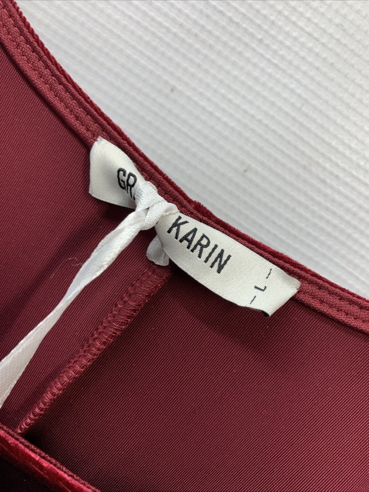 Grace Karin Spaghetti Strap Back Slit Velvet Cocktail Party Midi Dress - Sz L