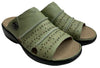 Propet Gertie CutOuts Slide Women's Green Casual 6 Sandals Green WSO041L Slip-on