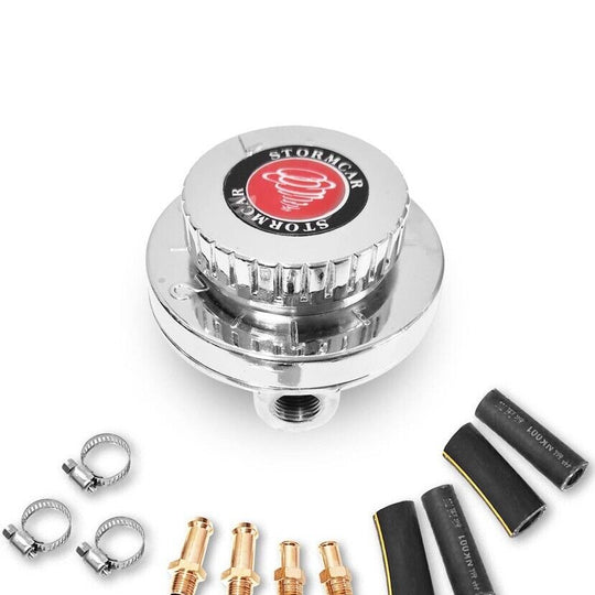 Adjustable 1-5 psi Fuel Pressure Regulator Carburetor Carb Kit w/ 8mm 10mm Hose