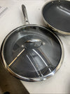 HexClad Hybrid Nonstick Cookware 7-Piece Pan Set with Cover Lid and Wok - USED