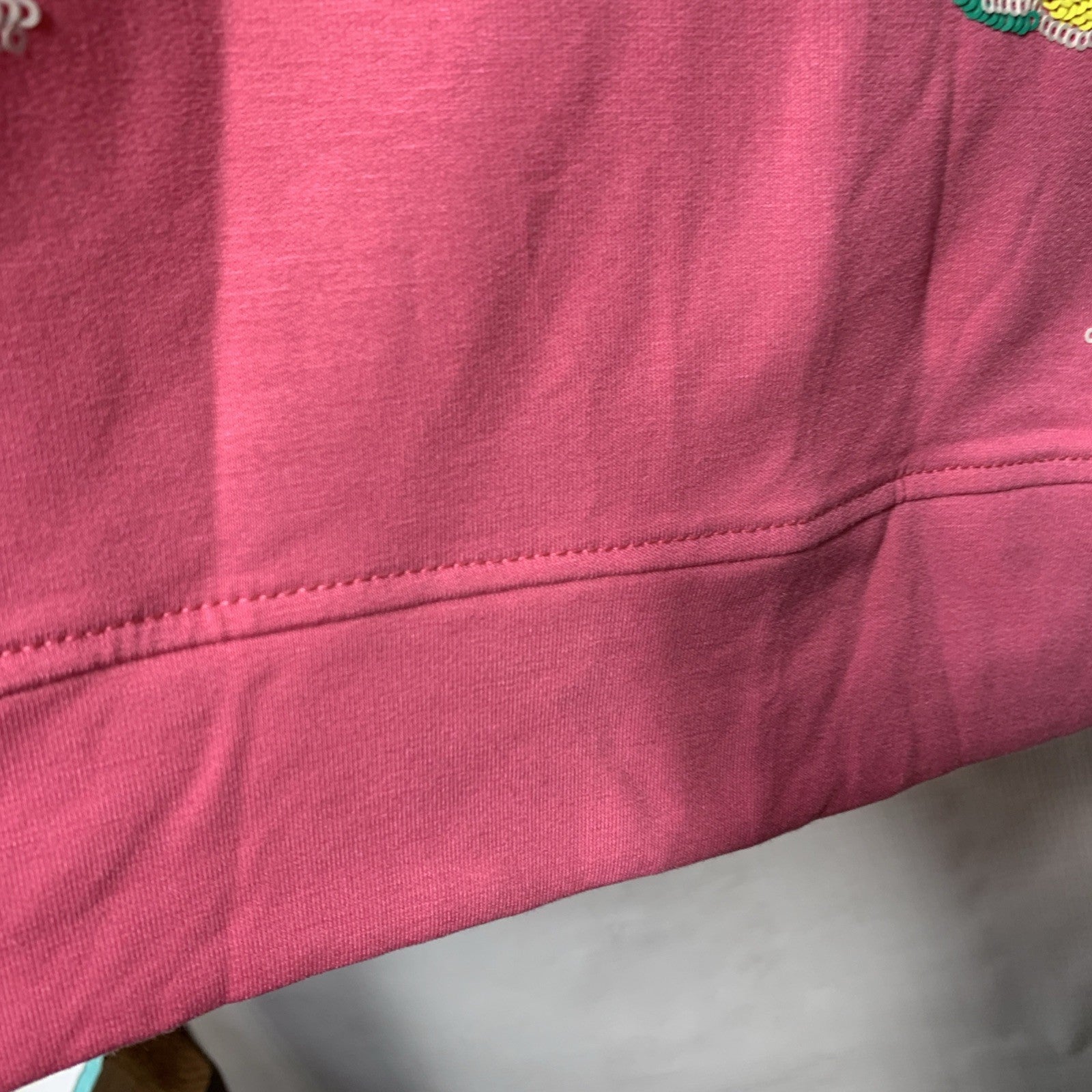 Emily Margaritas Pink On-The-Go Polyester Blend Loungewear Short Shirt Set Large