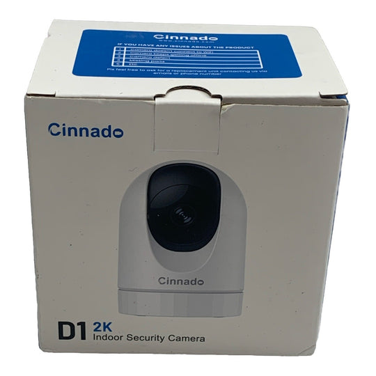 Cinnado Security Camera Indoor-2K 360° Wifi Cameras Home Monitor Security White
