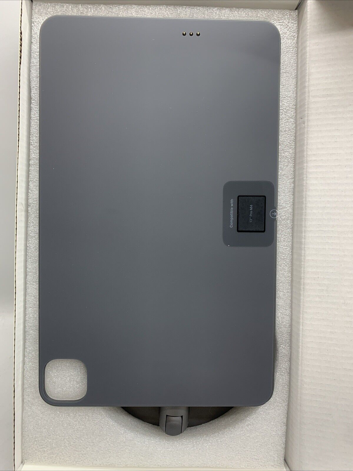 KU XIU Magnetic Charging Stand for ipad 13” Pro Gray Foldable Adjustable Angle