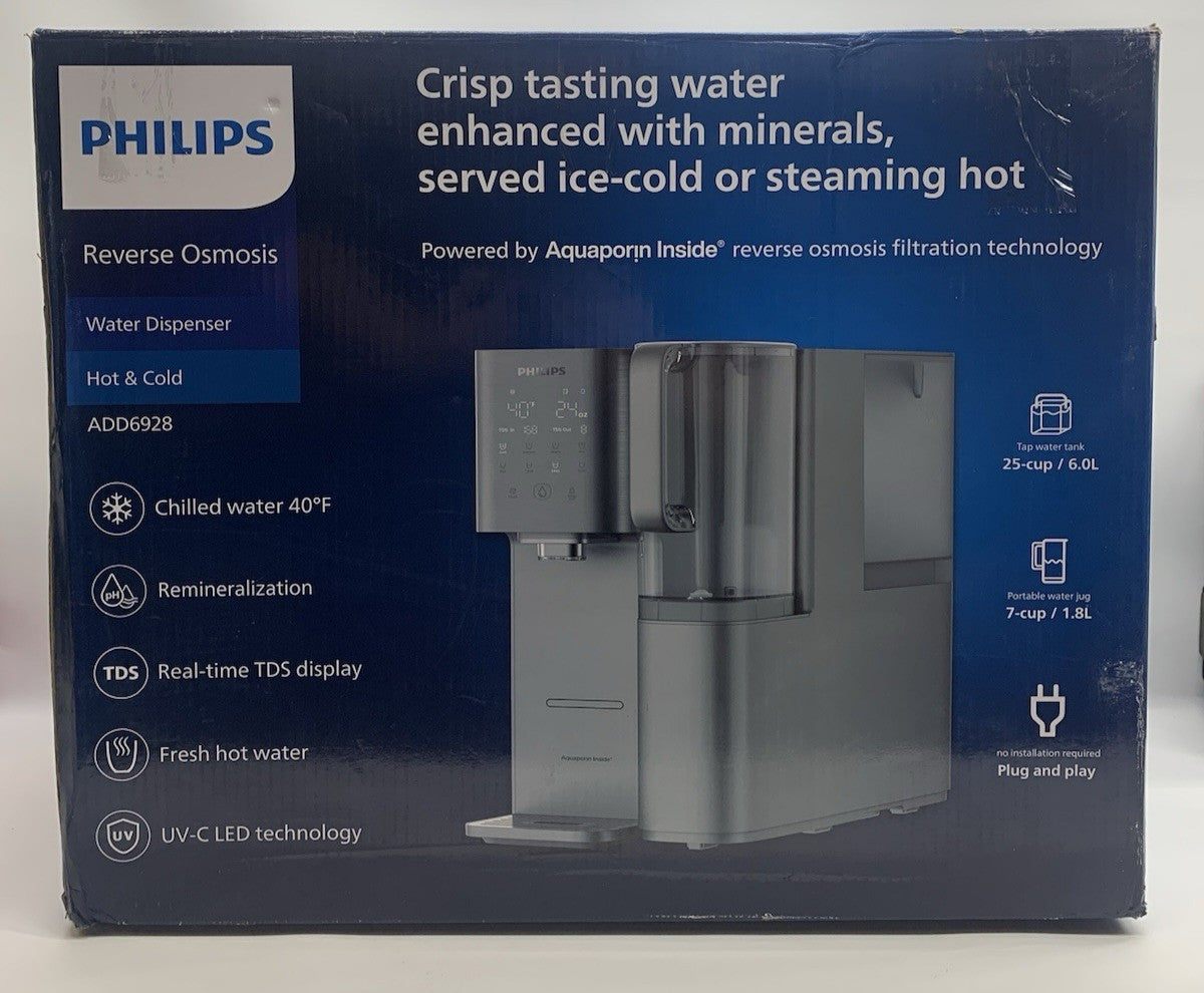 PHILIPS Reverse Osmosis Water Dispenser Filter Countertop ADD6928 Cold & Hot