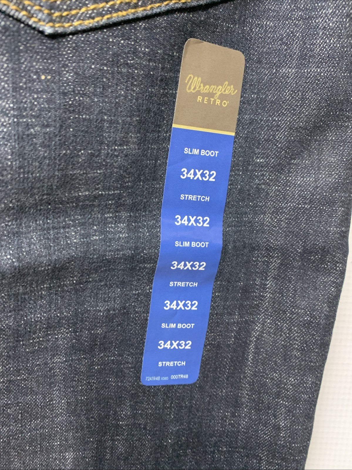 Wrangler Retro Men's Dax Dark Wash Slim Bootcut Stretch Denim Jeans Size 34x32