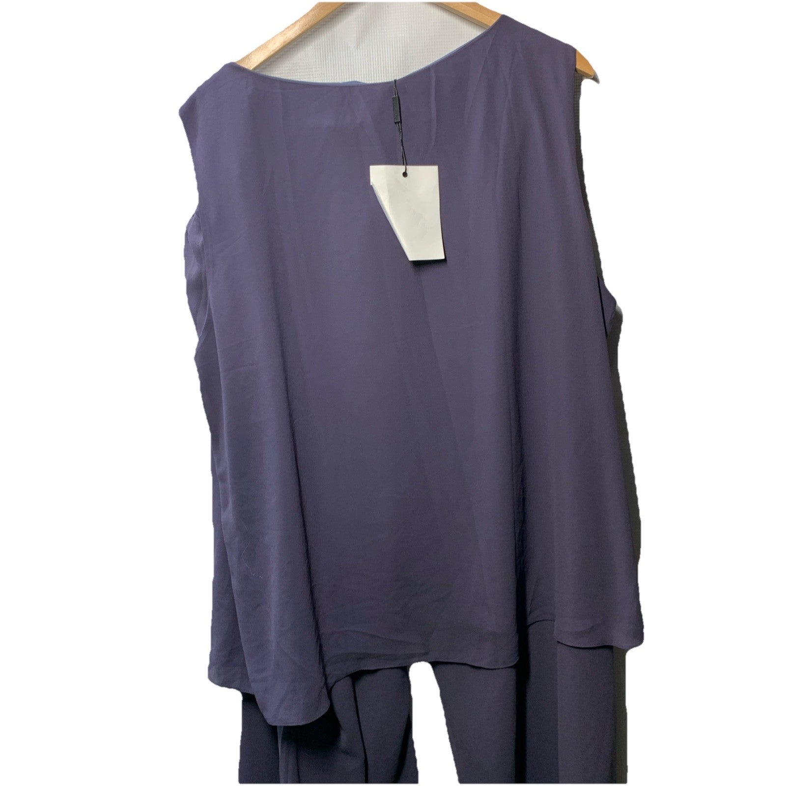 Hanna Nikole Plus Size Pant Suit 2 Piece Chiffon Set Ruffle Layers Size 24W