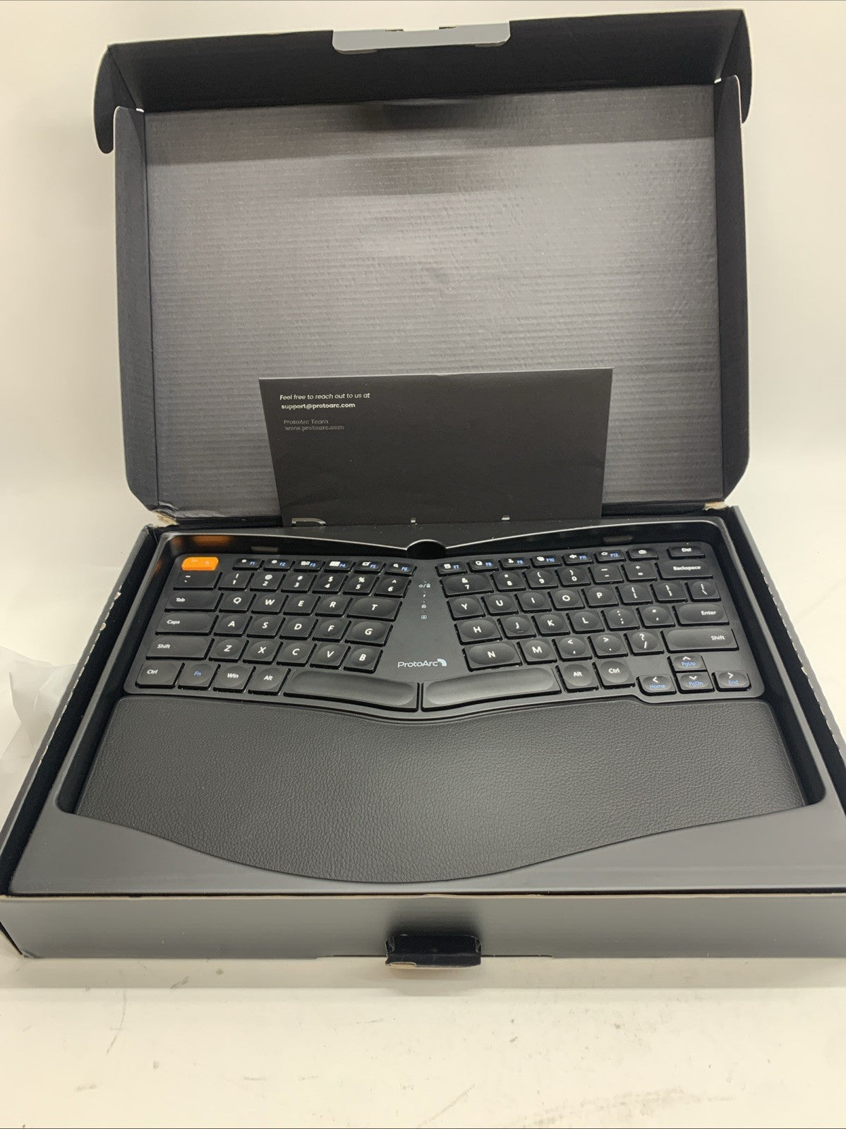 ProtoArc Wireless Ergonomic Keyboard, EK04 2.4GHz Wireless Ergo Keyboard Black