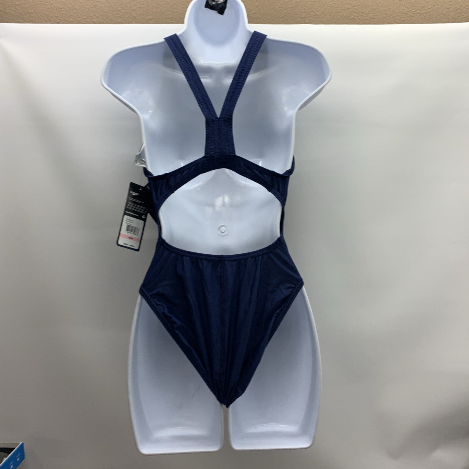Speedo Pro LT Swimsuit Navy Blue Women's Size 10/36 One-Piece Racerback Bathing