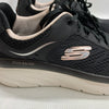 Skechers D'Lux Walker Infinite Motion Women's Sneaker Black Lace-up Shoes Size 9