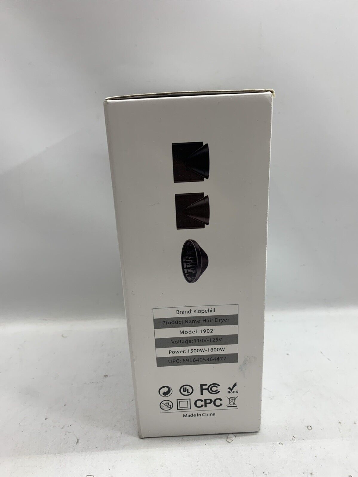 Slopehill Professional Ionic Hair Blow Dryer 1800W Purple Gray for Home Salon
