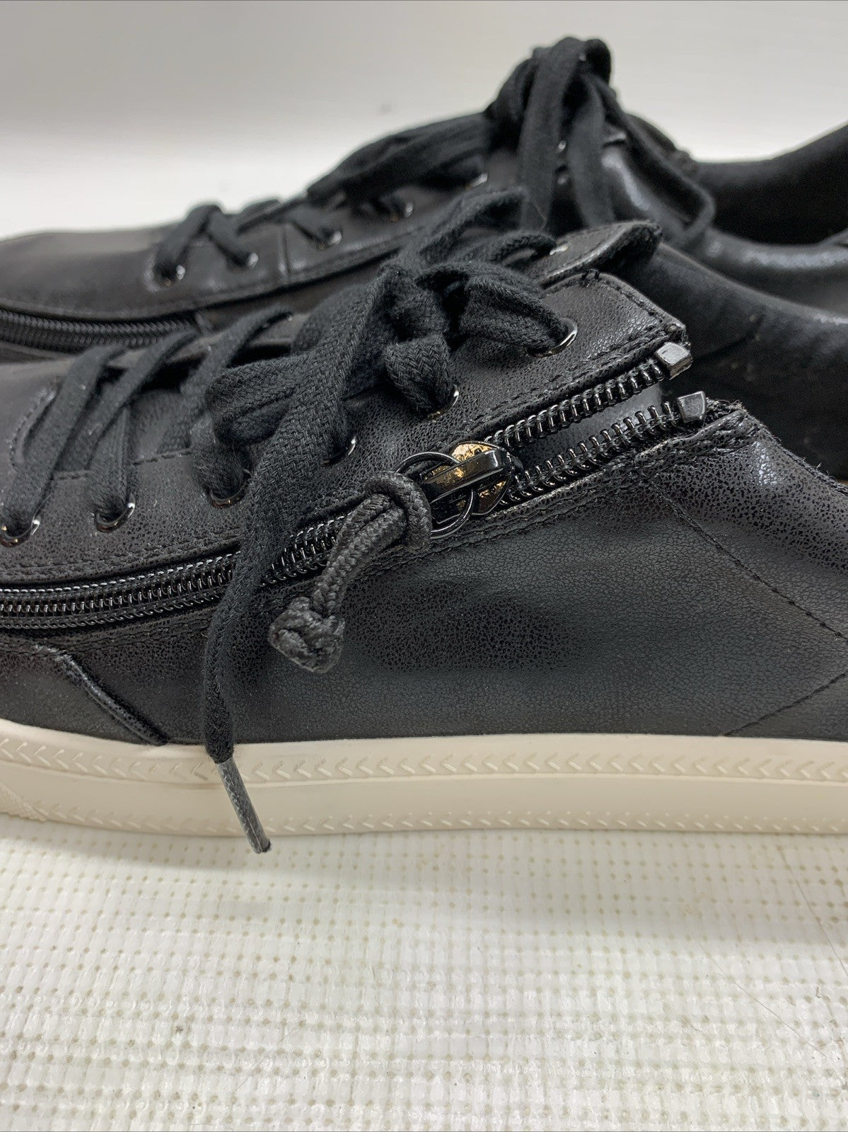 Billy Footwear Billy Classic Lace Low Black Shine Size 9 Shoe Lace-up Sneaker