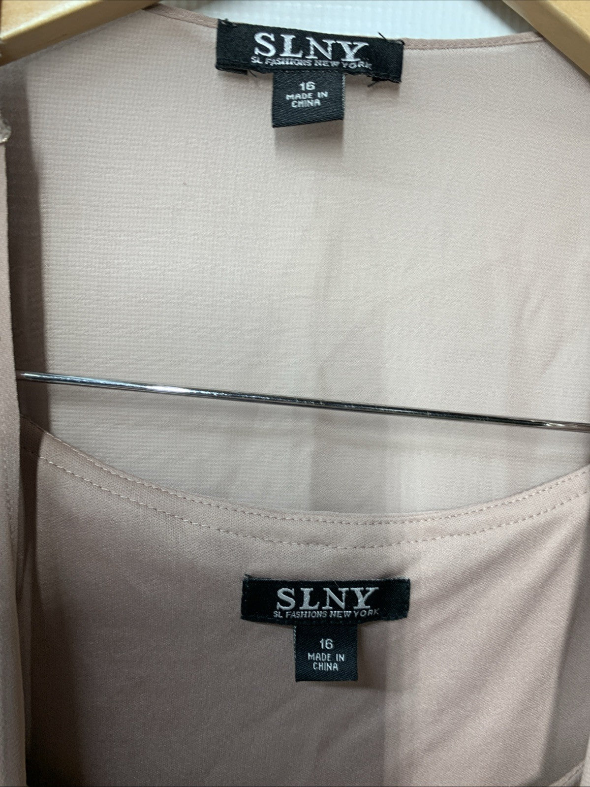 S.L. Fashions Women's Embellished Tiered Mother of The Bride Dress Two-Piece 16