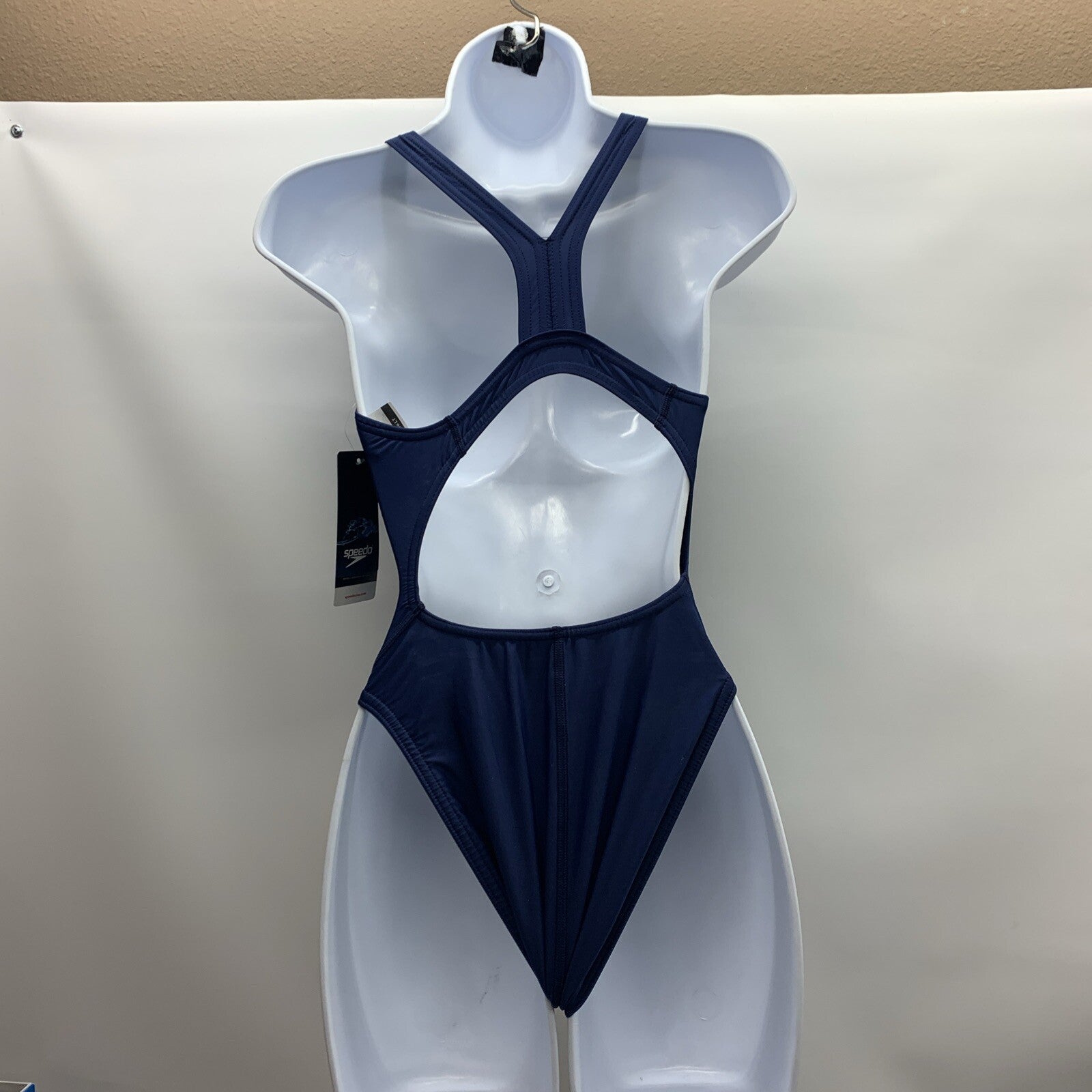 Speedo Women's Swimsuit Size 28 Navy Blue One Piece Prolt Super Pro Solid Pro LT