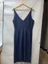Dress the Population Women's Bodycon Size XL Navy Sleeveless Navy Blue V-neck