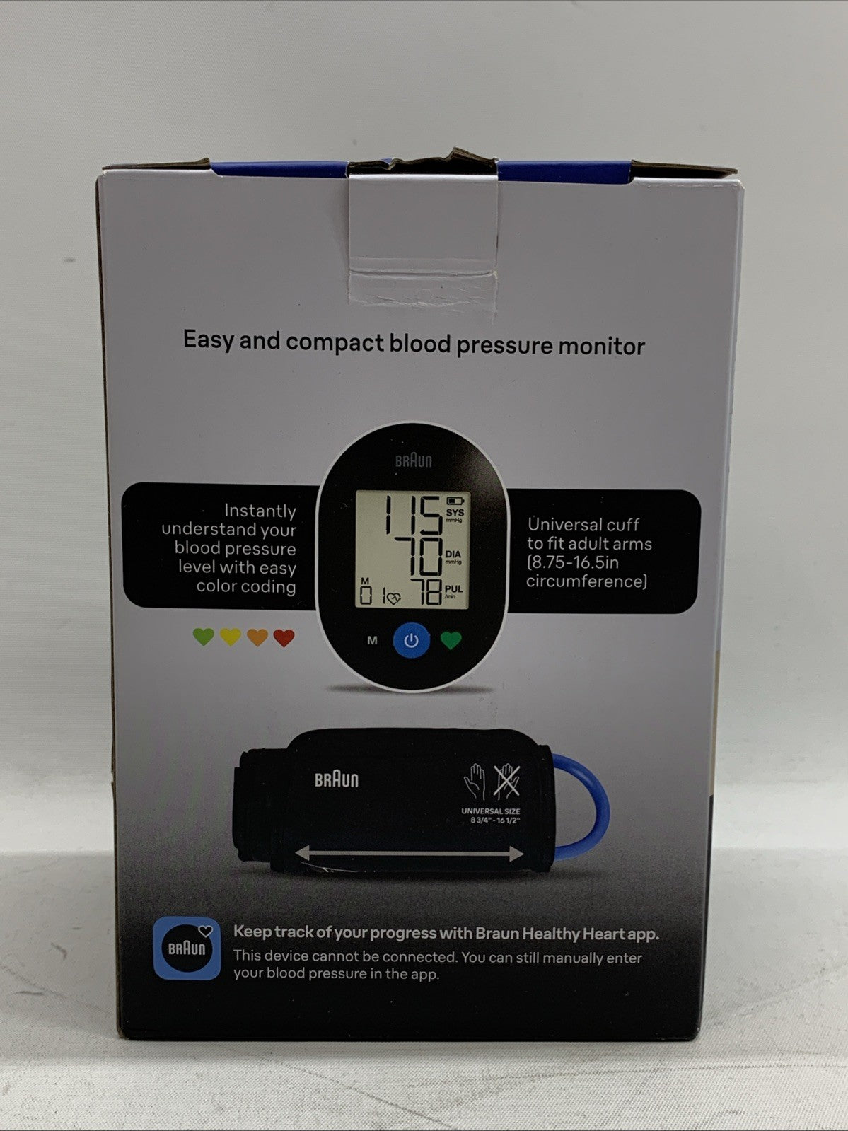 Braun ExactFit 2 BUA4050US Upper-arm Blood Pressure Monitor Easy 1-Button Large