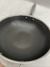 HexClad Hybrid Nonstick 12-Inch 2-Piece Cooking Wok Cookware w/Cover Lid - USED