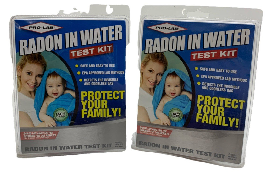 Pro Lab EPA Approved Drinking Water Radon Test Kit RW103 for Water Supply 2 Pack