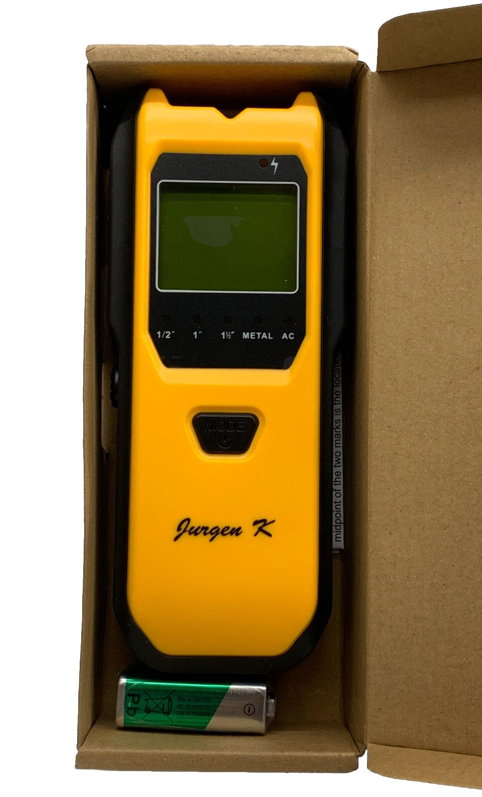 Jurgen K Multi Functional Wall Stud Finder TH530 Battery Operated Scratch Yellow