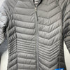 Columbia Powder Lite Mid Hooded Omni-Heat Jacket Sliver Long Puffer Coat Size XS