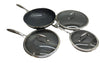 HexClad Hybrid Nonstick 7-Piece Cookware Cooking Set Pan with Lids & Wok - USED