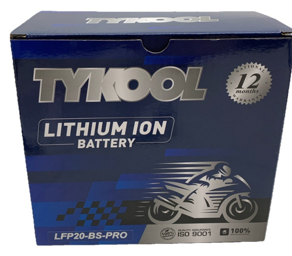 Tykool Lithium Ion Battery LFP20-BS-PRO CA:600 for Jetski Motorcycle Snowmobile