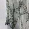 Gray women's beaded scoop neck 3/4 sleeve dress by The Family Flips, size 12, elegant long evening attire