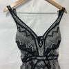 Rebecca Virtue Becca Color Play Crochet Plunge One-Piece Women's 551057A Medium
