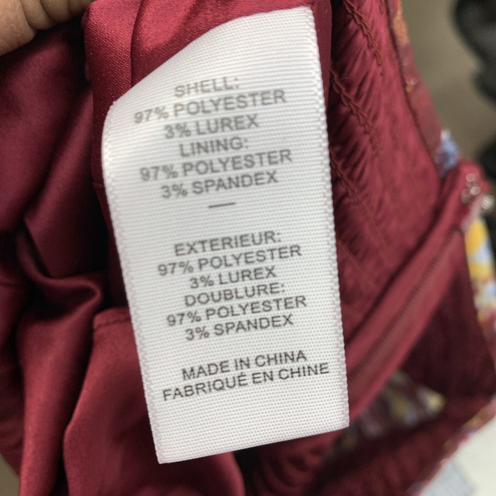 Likely Polina Mini Dress Women's Party Size 4 Red Multi Color Lon Sleeve V-neck