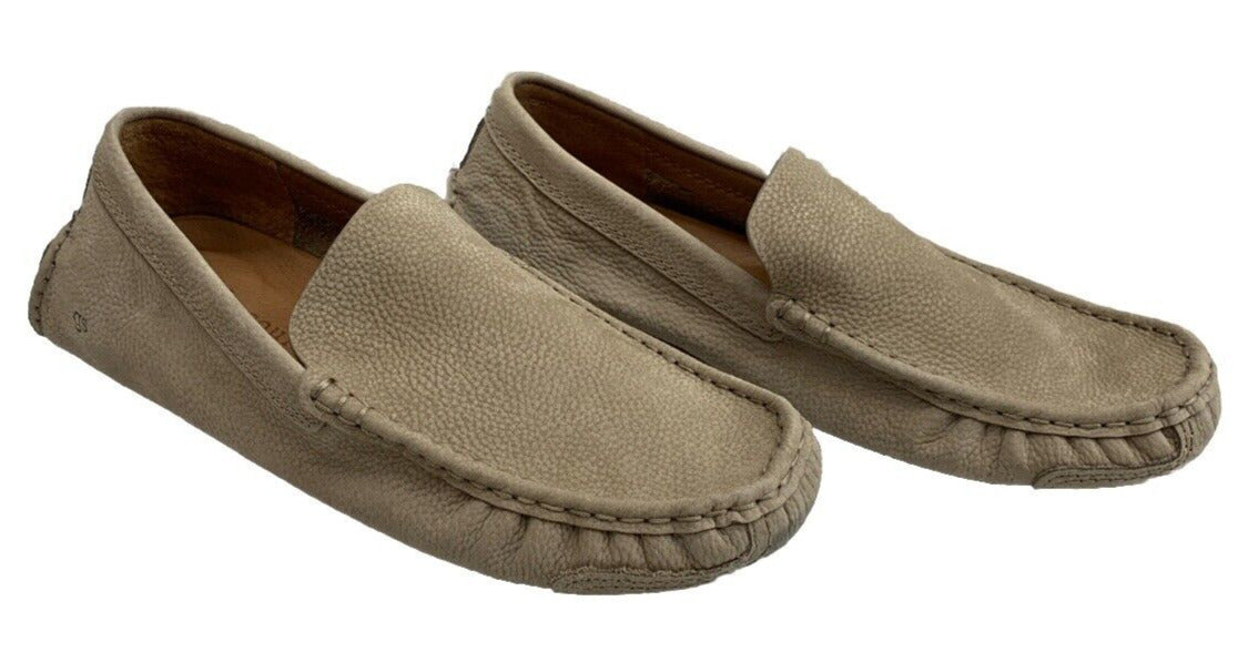 Gentle Souls by Kenneth Cole Mateo Beige Suede Drivers Size 11 Mens Shoe Slip-on