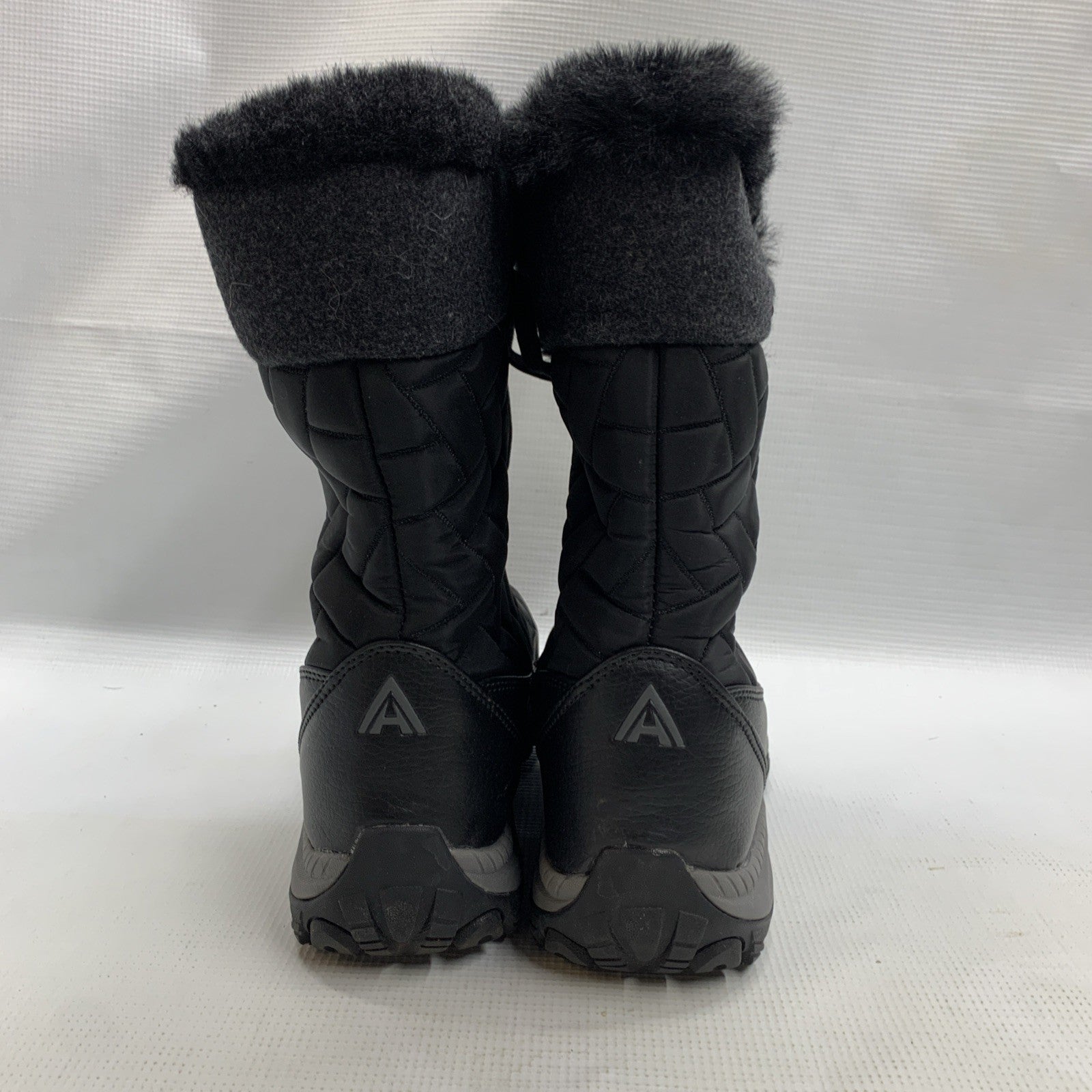 HUMTTO Women's Winter Warm Waterproof Snow Boots Lightweight Non-Slip 8.5 Black