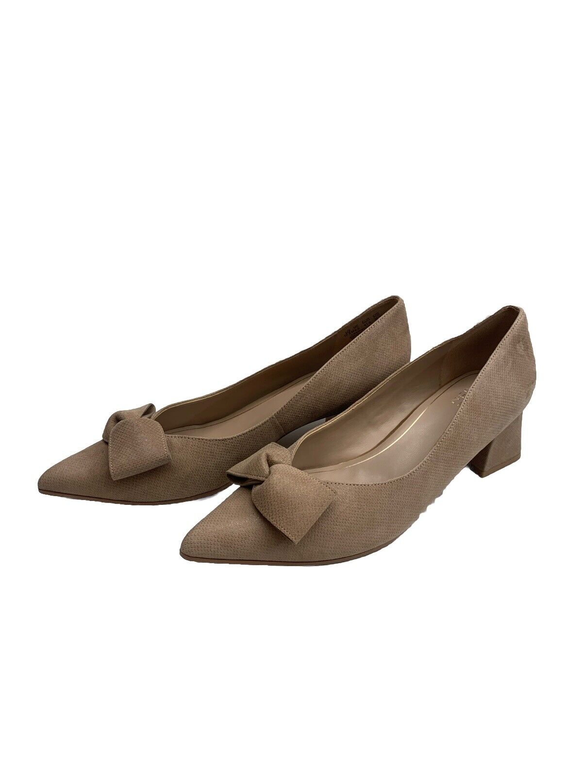 Naturalizer Womens MAVIS Taupe Suede Bow Pumps Shoes 10.5 Medium (B,M) BHFO