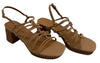 Lucky Brand Womens Bassie Buckle Faux Leather 0310LK1650 Heels Shoes Tan 6.5M