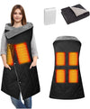 Girasol Cordless Wearable Heated Blanket, Heated Blanket Battery Included Black