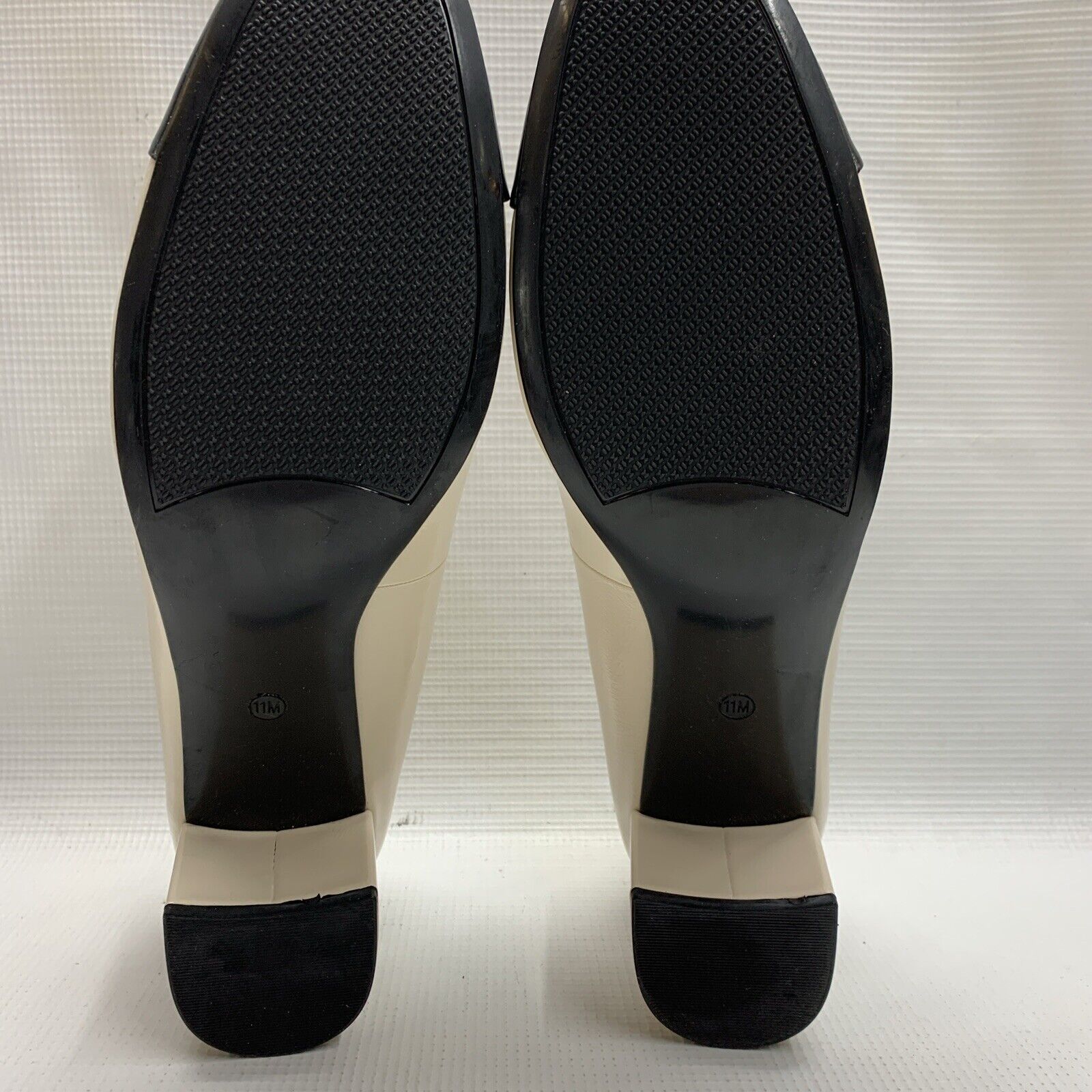 Bandolino Candy3 Womens Ivory 150 Block Heeled Sandal Slip-on Size 11 Square Toe