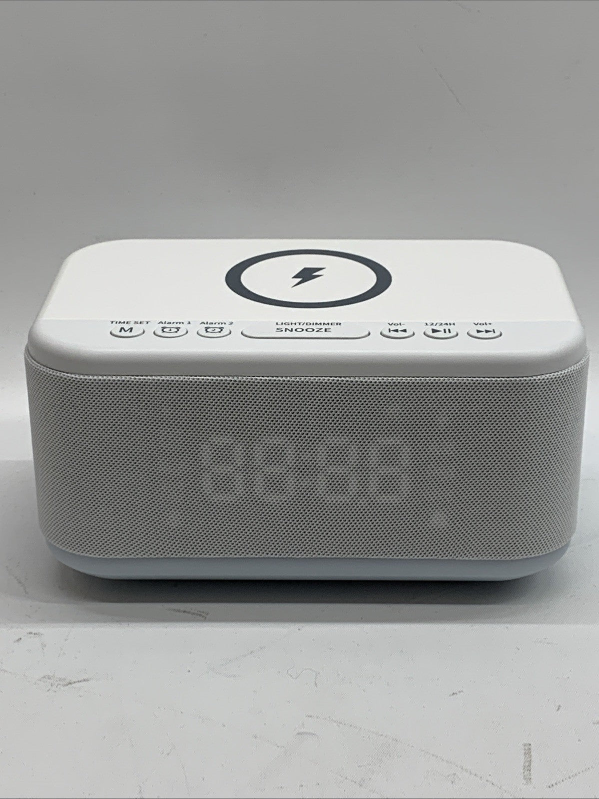 Alarm Clock Speaker Wireless Charger, Digital Alarm Clocks Bedrooms Bluetooth