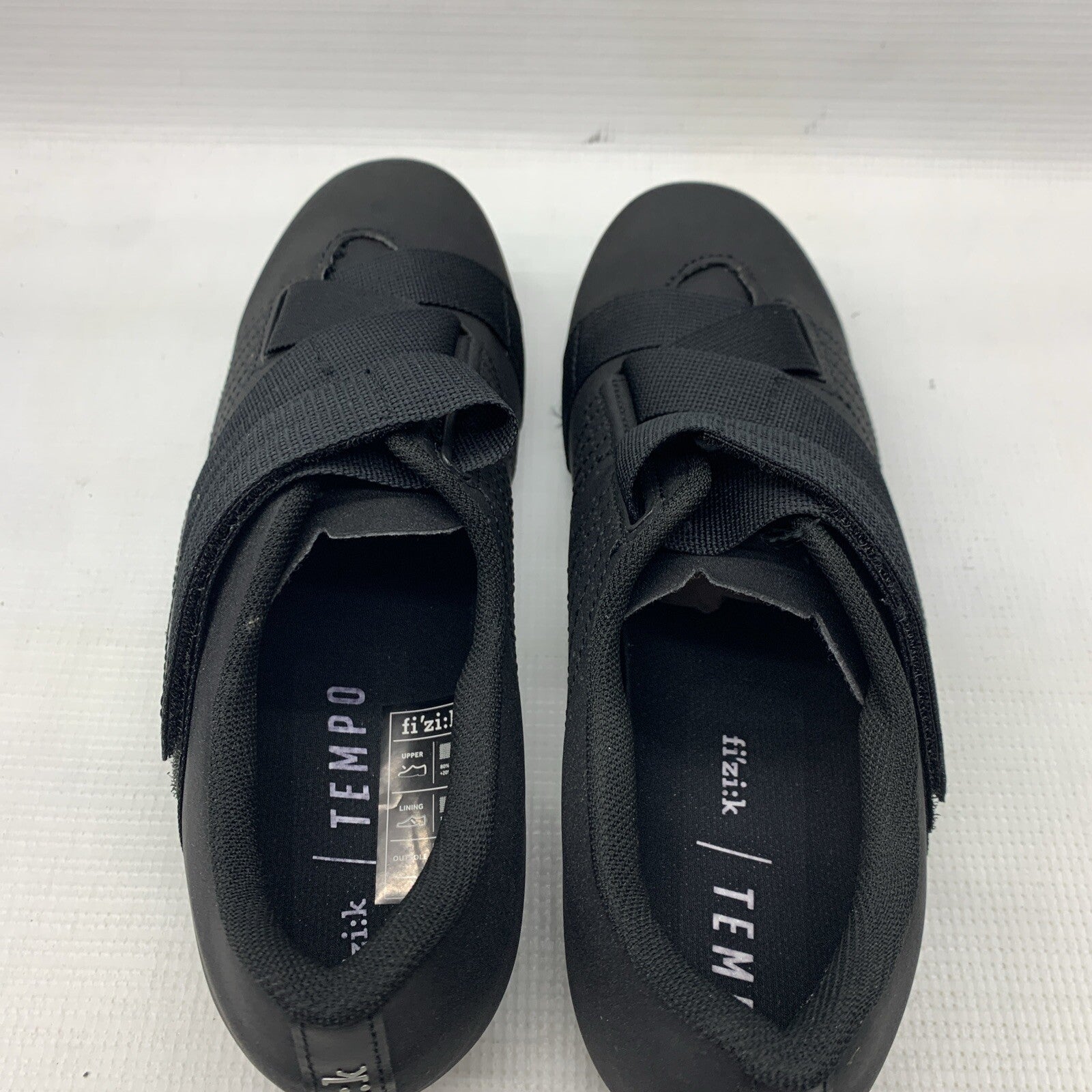 Fi'zi:k Tempo R5 Powerstrap Cycling Shoe Black Size 8.5 Hook & Loop Lightweight