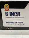 Amico 6 Inch 5CCT Ultra-Thin Slim Panel LED Recessed Light 12W 1000LM - 24 Pack