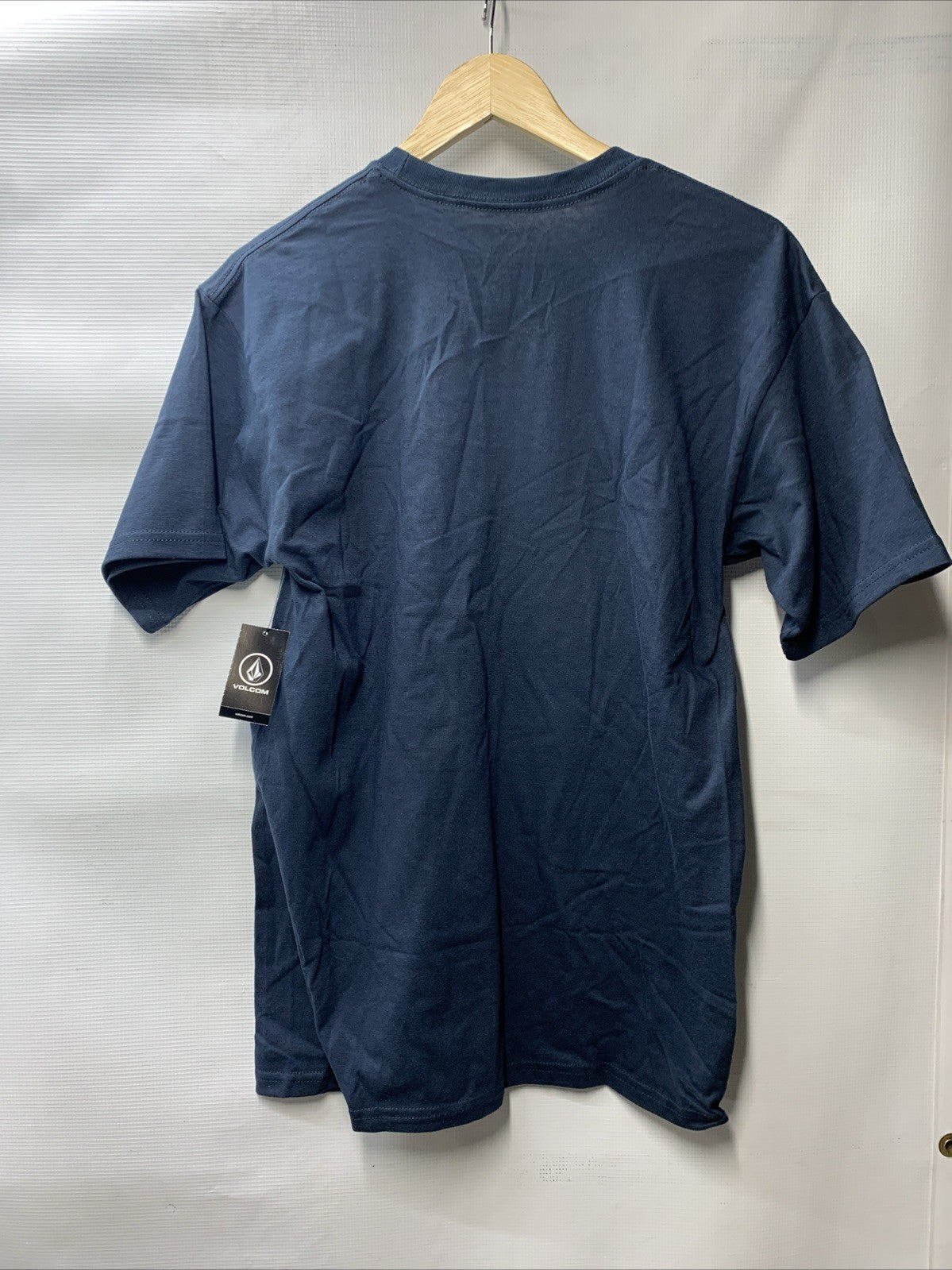 Volcom Men's Zebra Euro Short Sleeve T-shirt Patrol Blue A3502338 Crew Neck Med