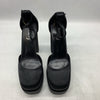 Vivianly Women's Platform Ankle Strap Open Toe Chunky Block High Heels Black 9