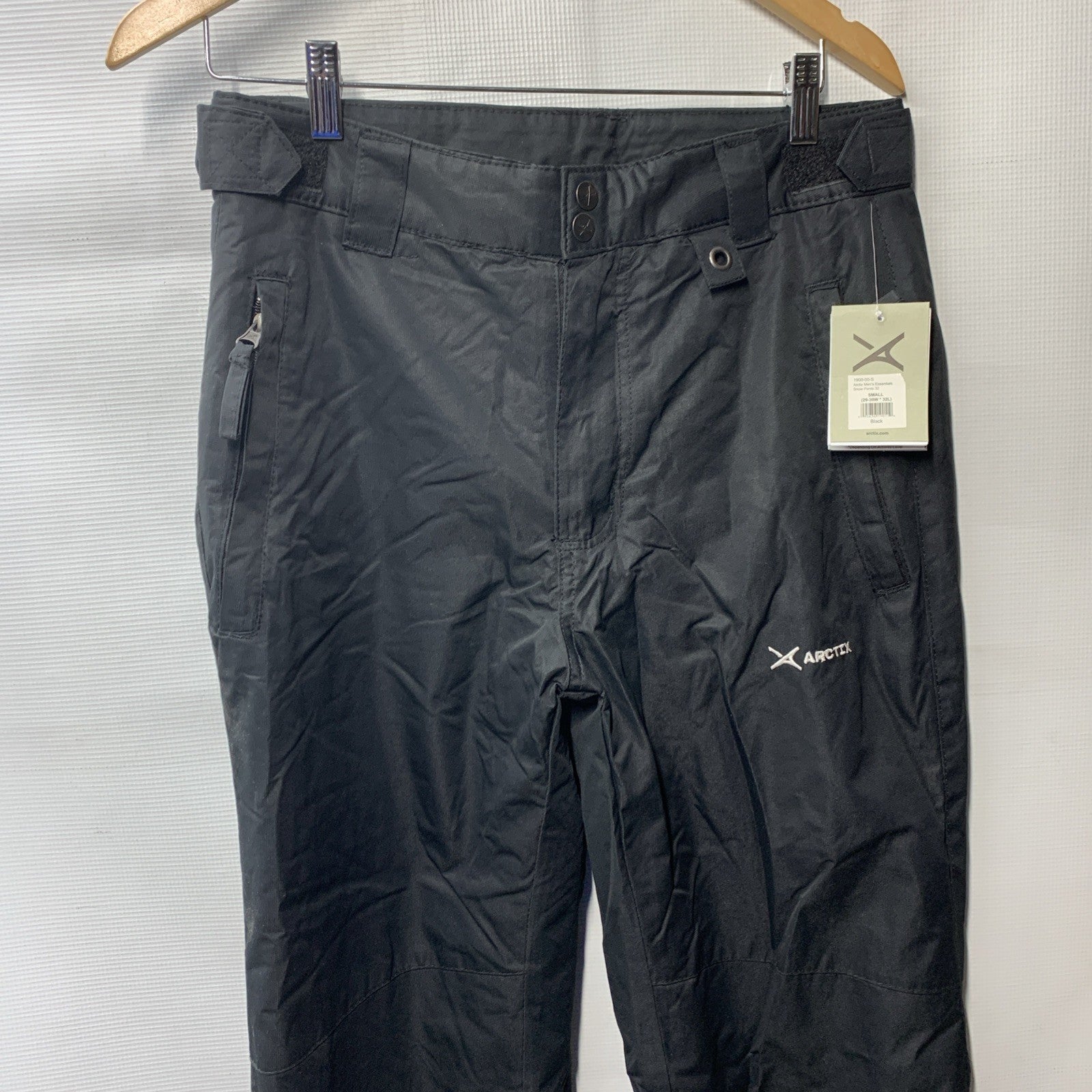Arctix Mens Snow Pants 29-30Wx32L Small 1900-00-S Black 2-zip Front Pockets