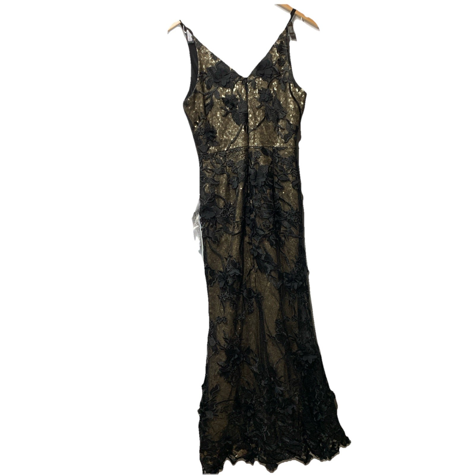 Dress the Population Evening Cocktail Sharon Gown Sleeveless V-neck Size Medium