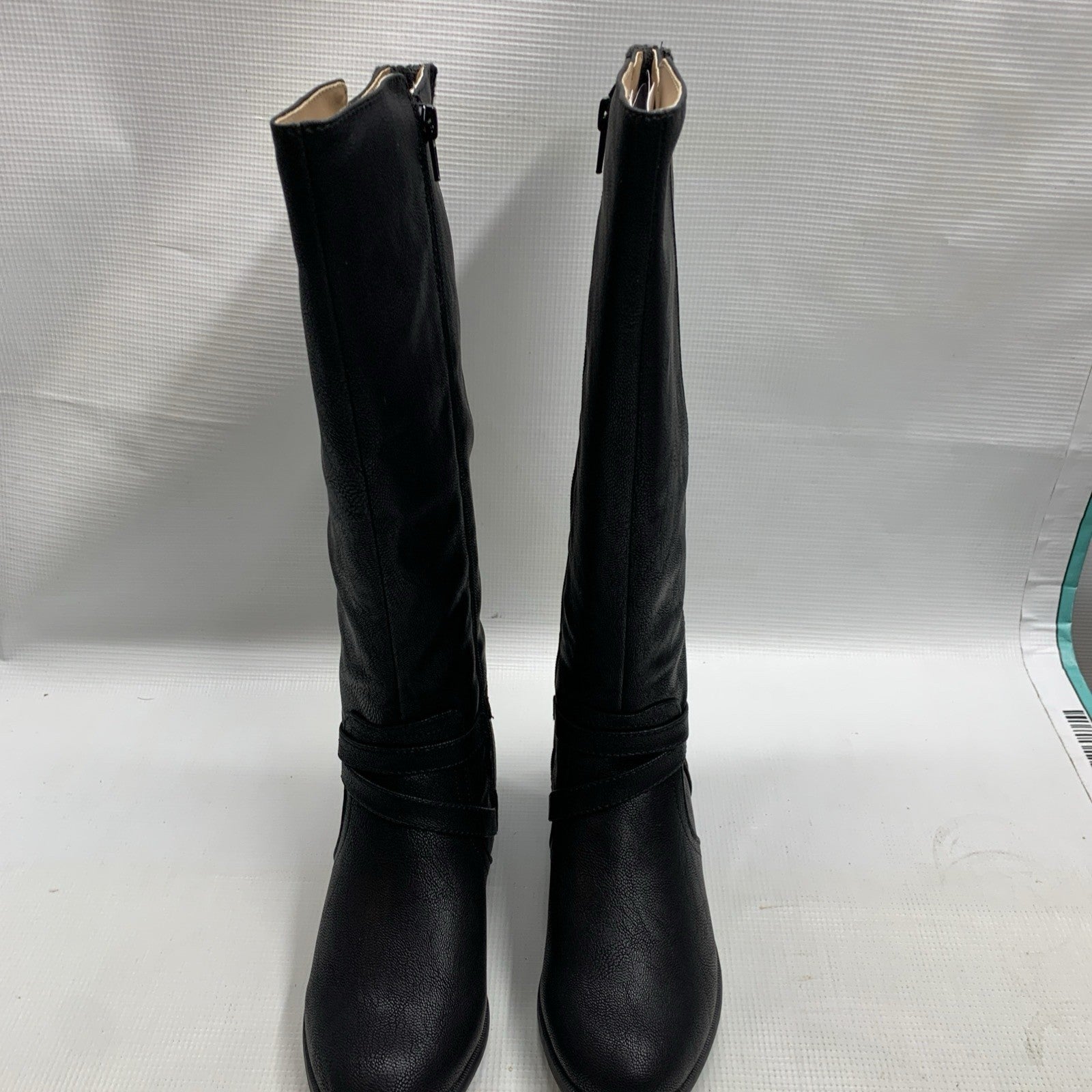 LifeStride Xtrovert-WC Women's Size 6.5 WC Black Leather Zipper Knee High Boots