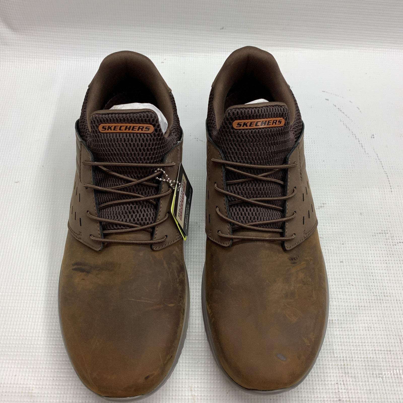 Skechers Streetwear Mens Delson 3.0 Ezra Slip on Shoe Dark Brown Size 12 Lace-up