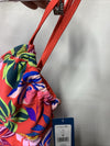 Women's Caribbean Joe Floral Tankini Swim Top RL2SP31 Size 14 Pull On Stretchy