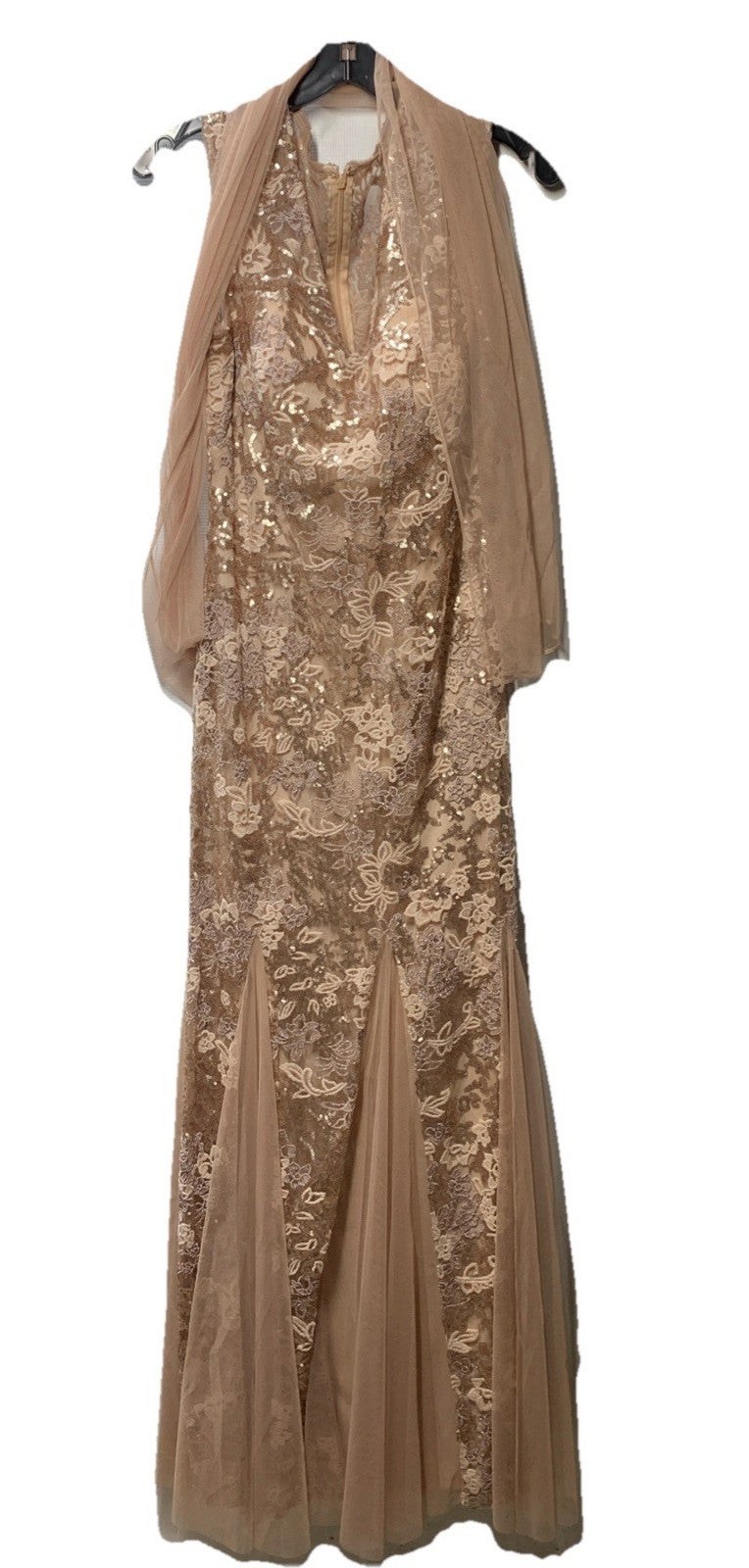 Alex Evenings Womens Long Fit and Flare Dress Godet Detail Size 12 Party/Coctail