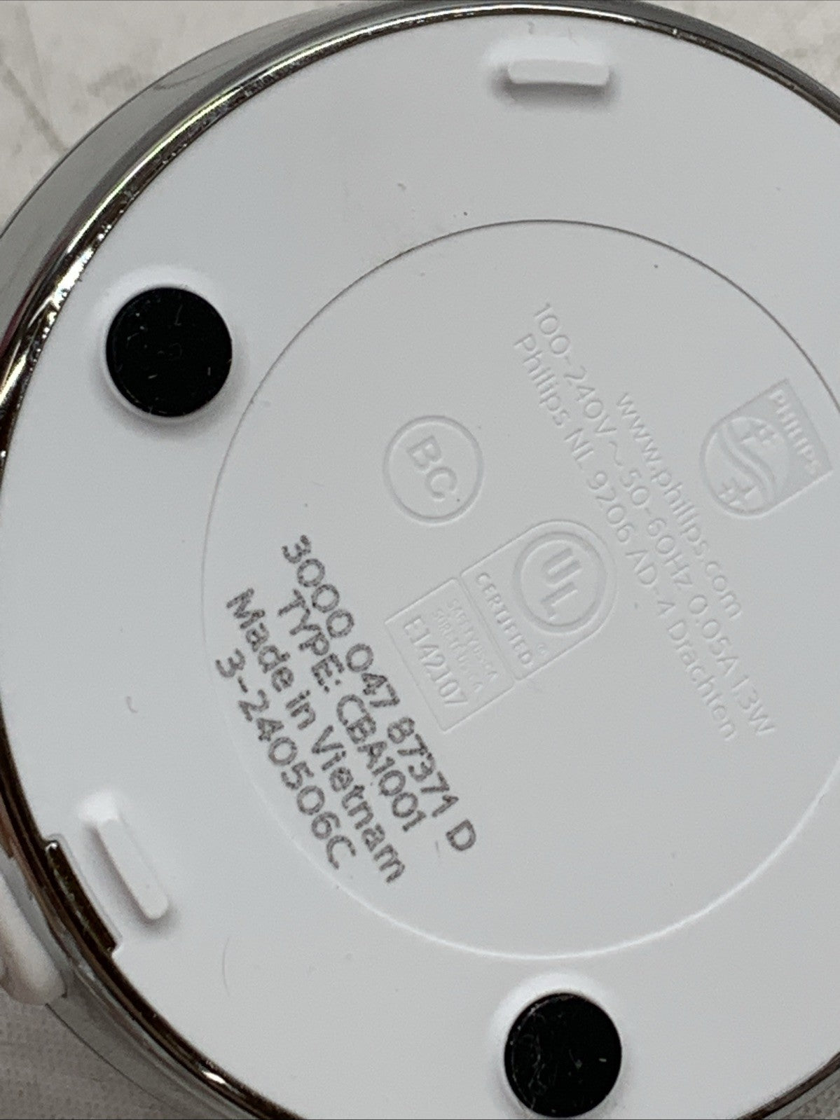 Philips Sonicare Diamond Clean Glass Cup Silver Charging Base CBA1001 Lot Of 2