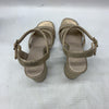 Kenneth Cole New York Women's Lessia Wedge Heeled Sandal Size 8.5 Light Gold