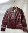 Decrum Womens Maroon Leather Jacket Real Lambskin Stylish Jacket Long Sleeve S