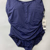 La Blanca Women's One Piece Swimsuit Size 20W Swimwear Indigo Island Goddess